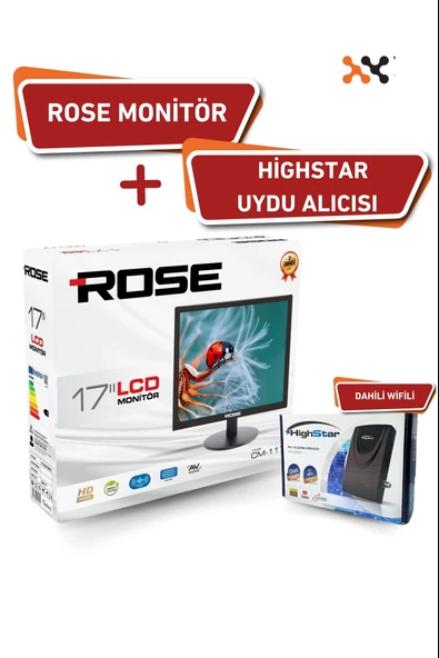 Rose 17" 43 Ekran 12v Full Hd Karavan - Tekne - Yat Lcd Monitör Tv ve Highstar Dahili Wifili Uydu Alıcısı ürün görseli 1
