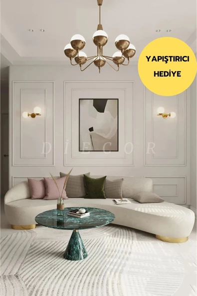Boyanabilir Dekoratif Özel Hazır Kesim 4 cm ve 2.5 cm Duvar Çıtası ürün görseli 1