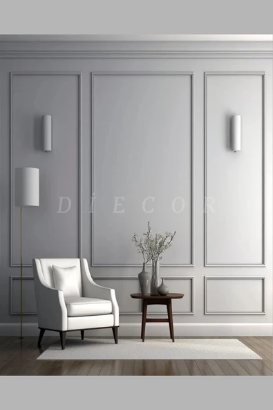 Dekoratif Boyanabilir Montaja Hazır 2.5cm Duvar Çıtası Kolay Uygulanır Ustalık Gerekmez DIY ürün görseli 1