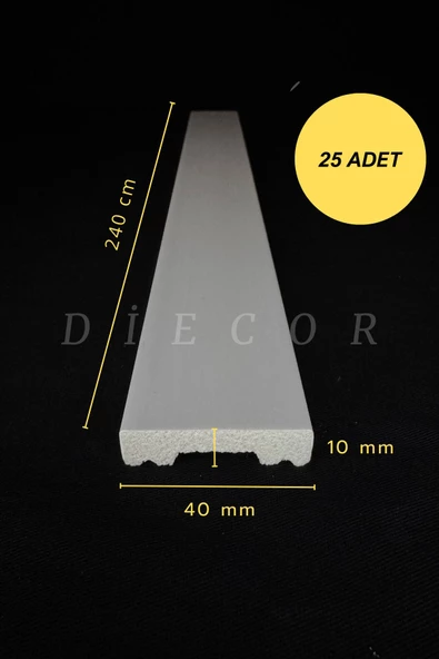 Dekoratif Boyanabilir 25 Adet 4 Cm  Polistren Duvar Çıtası ürün görseli 1