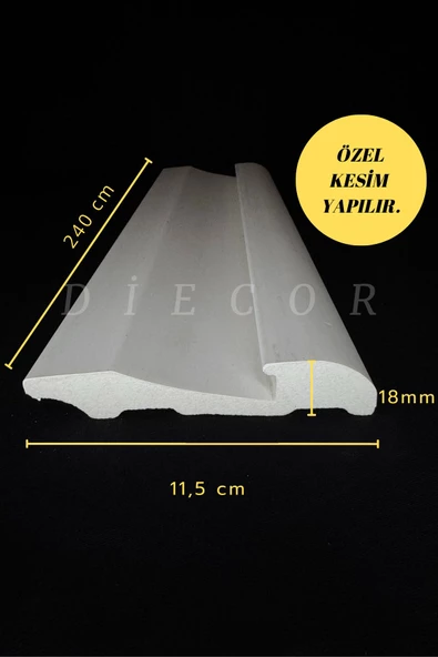 Dekoratif Boyanabilir 1 Adet 11,5 Cm Polistren Süpürgelik ürün görseli 1