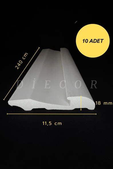Dekoratif Boyanabilir 10 Adet 11,5 Cm Led Döşenebilen Polistren Süpürgelik ürün görseli 1