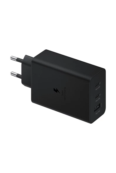 Samsung 3in1 Trio 65w 2xpd + Usba Ev Tipi Şarj Aleti 3 Çıkışlı(ep-t6350nbegww) Türkiye Garan ürün görseli 1