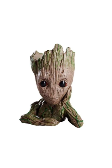 NETAVANTAJ Galaksinin Koruyucuları Baby Groot Figür Düşünen Saksı Kalemlik Pla Büyük 15 cm ürün görseli 1