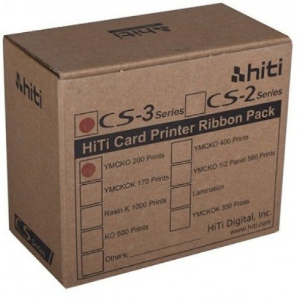 Hiti CS-3 Ribon YMCKO 200 Baskı Renkli Ribon+Çip ürün görseli 1