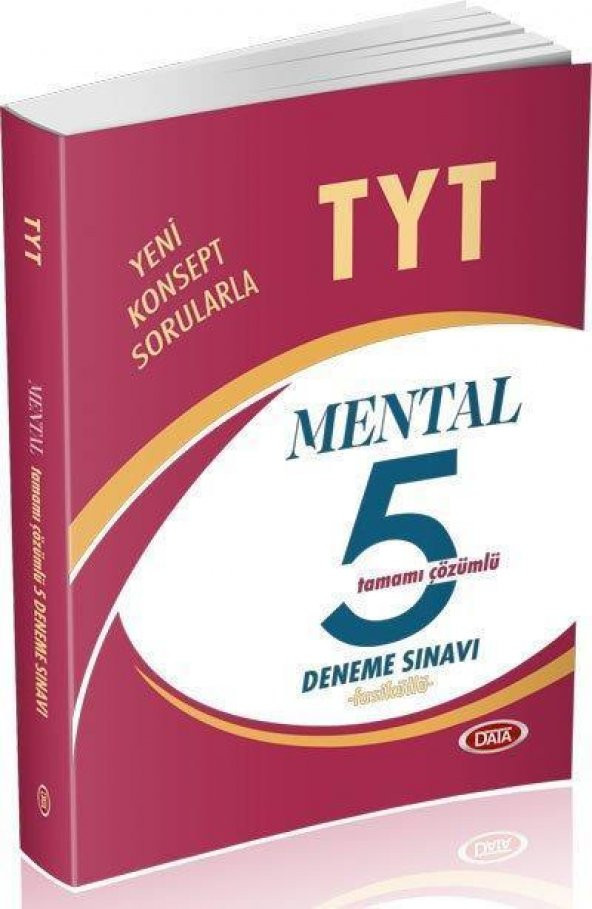 TYT Mental Tamamı Çözümlü 5 Deneme Sınavı Fasiküllü Data Yayınları ürün görseli 1