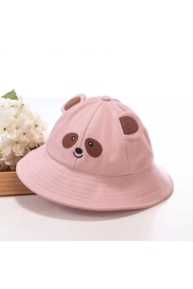 NETAVANTAJ Panda Figürlü Balıkçı Şapka Unisex Pembe ürün görseli 1