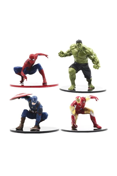 NETAVANTAJ Spiderman Ironman Hulk Kaptan Süper Kahramanlar Amerika Aksiyon ürün görseli 1