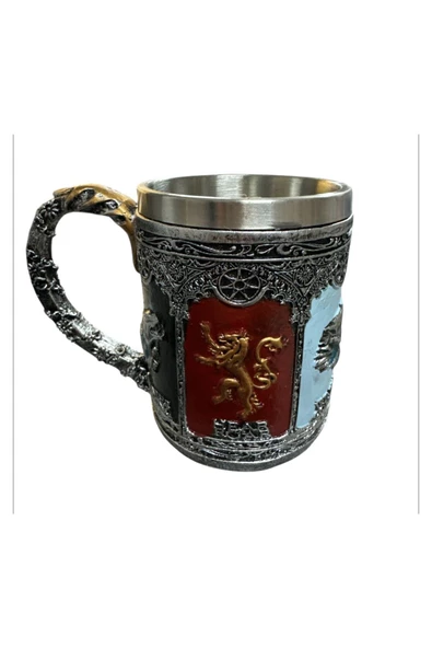 NETAVANTAJ Winter İs Coming At Kurt Game Of Thrones Figürlü Çelik Kupa ürün görseli 1