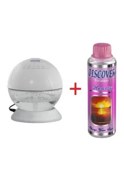 Discover Sihirli Küre Geniş Alan Kokulandırma Makinesi Işıklı Beyaz + 1 Adet Hearty Solüsyonu ürün görseli 1