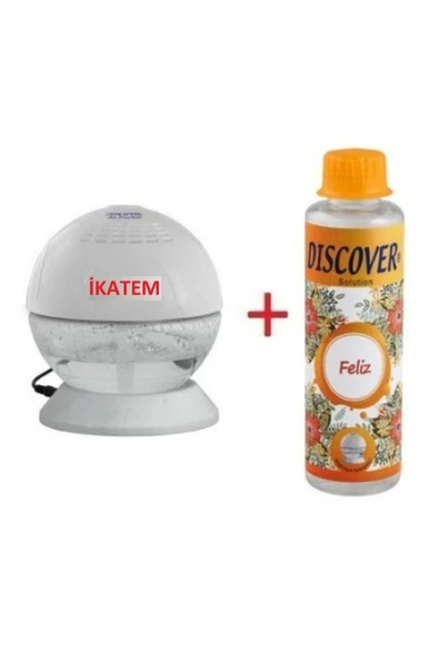 Discover Sihirli Küre Geniş Alan Kokulandırma Makinesi Işıklı Beyaz + 1 Adet Feliz Solüsyonu ürün görseli 1