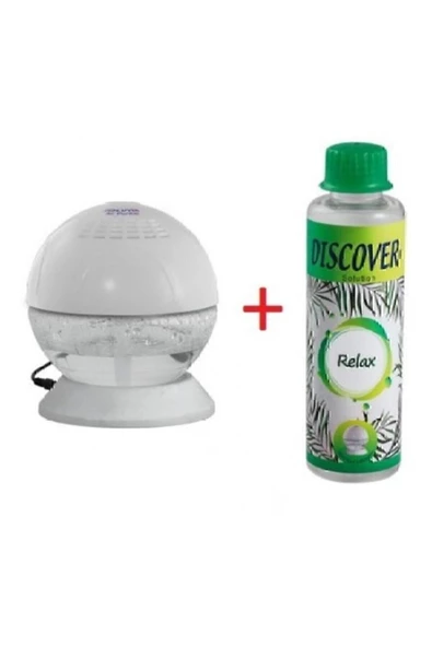 Discover Sihirli Küre Geniş Alan Kokulandırma Makinesi Işıklı Beyaz + 1 Adet Relax Solüsyonu ürün görseli 1