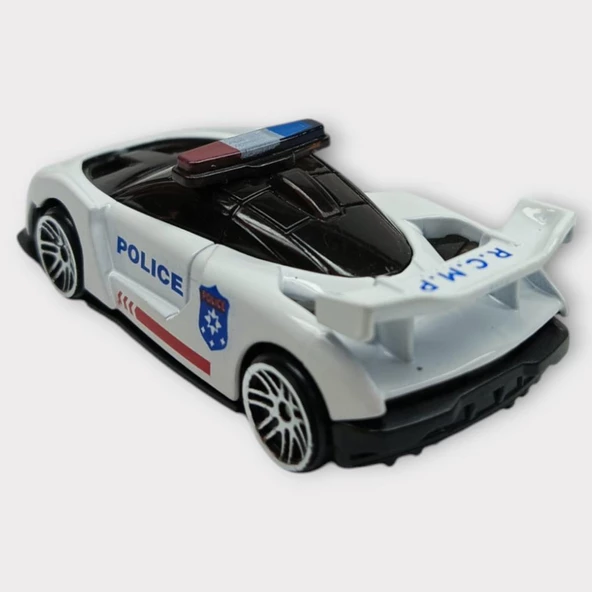 Metal Mini Polis Arabası  8 cm - Polis - 4 - Resim 3