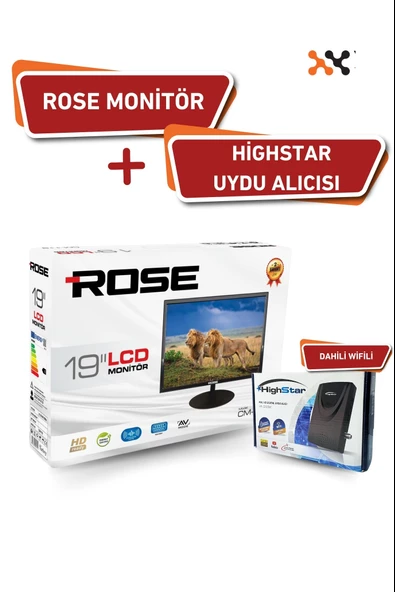Rose 19" 49 Ekran Karavan - Tekne - Yat Lcd Monitör Tv Ve Highstar Dahili Wifili Uydu Alıcısı ürün görseli 1