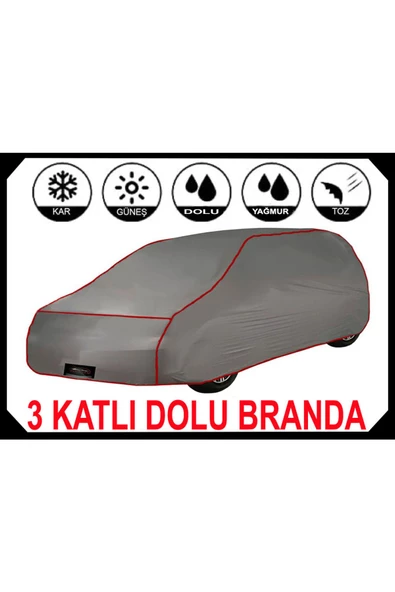 DUUCARS 3 Katlı Dolu Darbe Koruyucu OPEL GRANDLAND X Araba Brandası oto branda araba çadırı ürün görseli 1