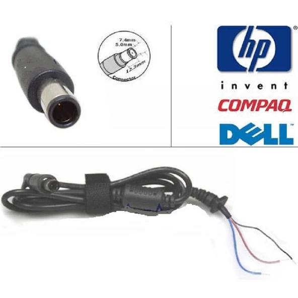 7.4mm*5.0mm Hp, Dell Notebook Adaptörü Kablo Ucu (Tamir Kablosu) ürün görseli 1