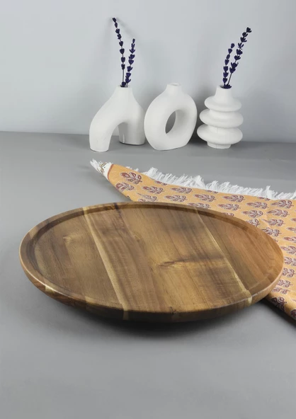 Akasya Sunumluk - Döner Stantlı Makyaj Organizeri - Pasta Sunumluğu, Kavanoz Standı - 30 CM ürün görseli 1