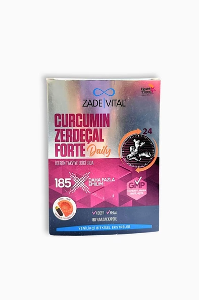 Zade Vital Curcumin Zedaçal Forte Daily 60 Yumuşak Kapsül ürün görseli 1