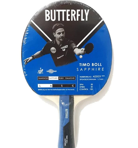 Butterfly Timo Boll Sapphire Masa Tenisi Raketi 85023 ürün görseli 1