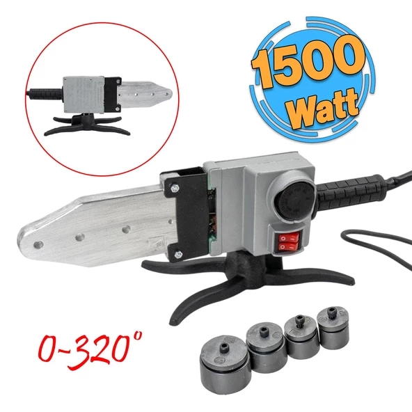 PPRC Pvc Plastik Boru Kaynak Makinesi 1500 W Endüstriyel Makina Pafta Seti 40 mm 32 mm 25 mm 20 mm ürün görseli 1