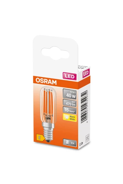 Osram Led Star 4.2W 2700K 470lm E14 Duy Beyaz Işık Buzdolabı Ampul ürün görseli 1