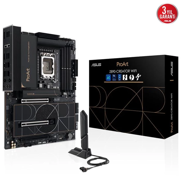Asus Proart Z890-Creator Wıfı 1851P Ddr5 Ses Glan Hdmı/Usb Sata3 Usb3.2 Atx ürün görseli 1
