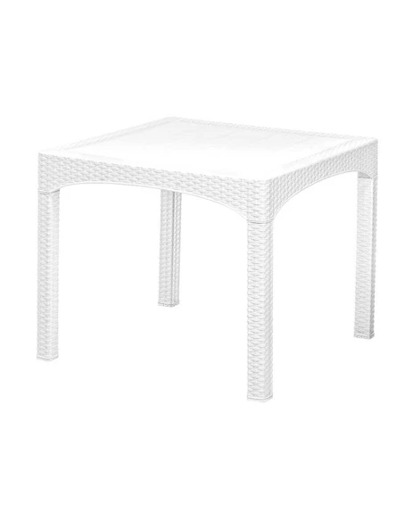 Omnipazar SY-2574 Beyaz Rattan Kare Masa 19931 ürün görseli 1