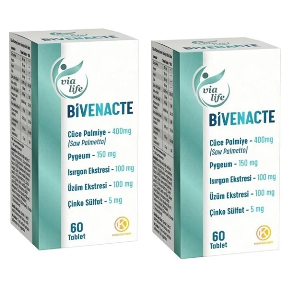 Bivenacte Cüce Palmiye (Saw Palmetto), Pygeum  60 Tablet - 2'li ürün görseli 1
