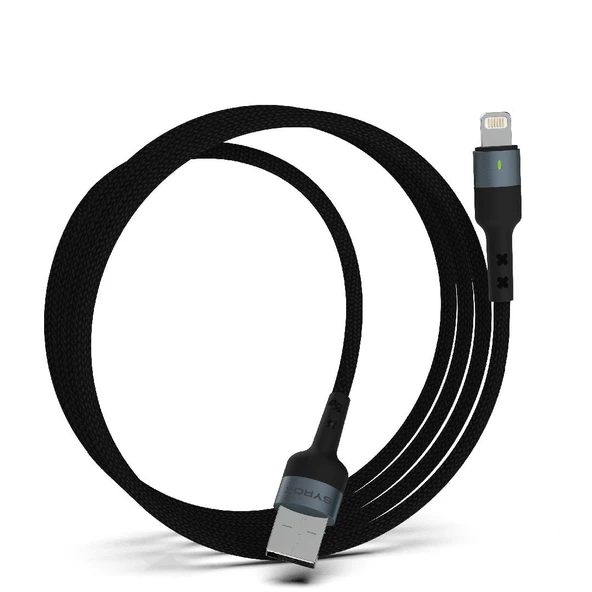 Syrox C135AL 2.4A Hızlı İphone Lightnıng Şarj & Data Kablosu - Resim 2