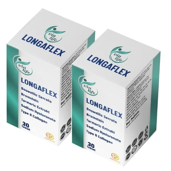 Longaflex Tip 2 Kolajen, Hyalüronik Asit, Bromelain, Bozwellia 30 Tablet - 2'li ürün görseli 1