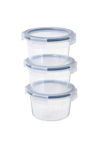 IKEA 365 Kapaklı Plastik Saklama Kabı - 750 ml - Yuvarlak - 3 Adet ürün görseli 1