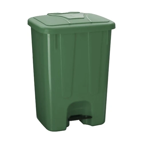 Omnipazar SY-4260 Yeşil Köşeli Pedallı Çöp Kovası 65 litre 08719 ürün görseli 1