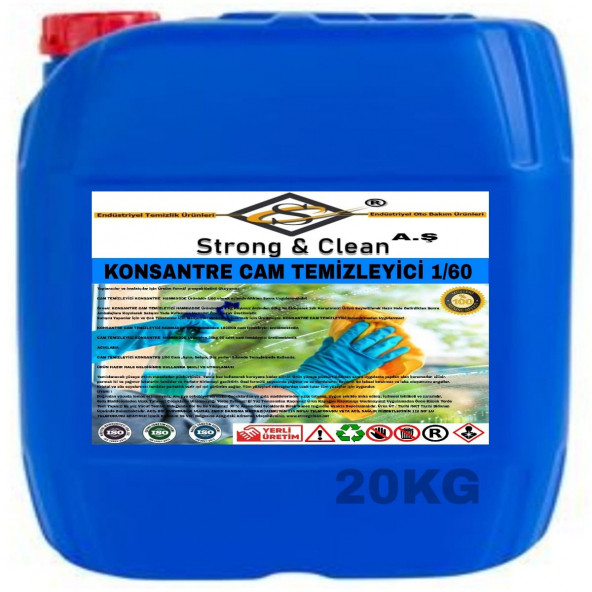 CAM TEMİZLEYİCİ KONSANTRE 1/60 20KG ürün görseli 1