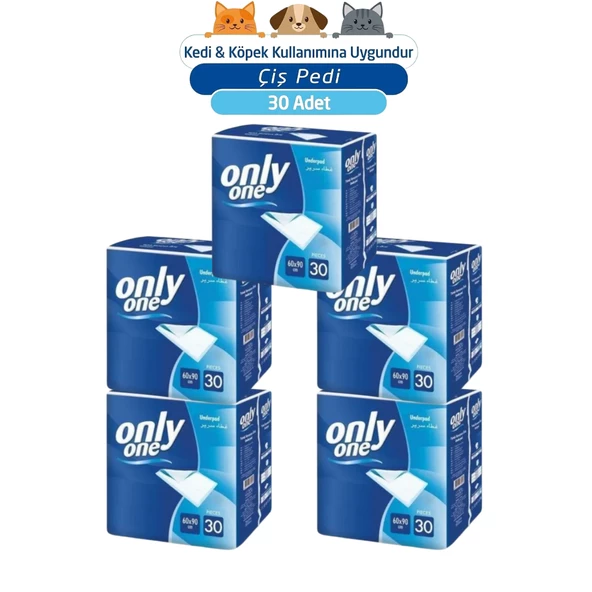 ONLYONE KEDİ-KÖPEK ÇİŞ PEDİ 60X90 cm 30'LU 5 PAKET ürün görseli 1
