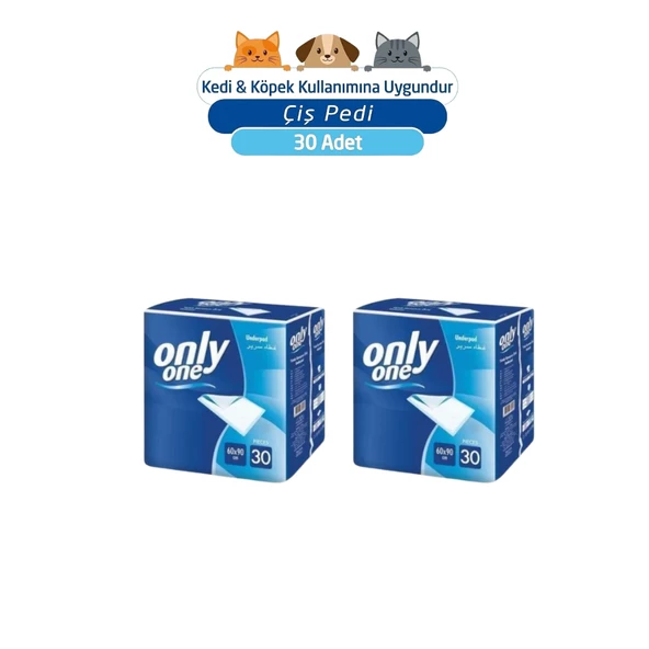 ONLYONE KEDİ-KÖPEK ÇİŞ PEDİ 60X90 cm 30'LU 2 PAKET ürün görseli 1