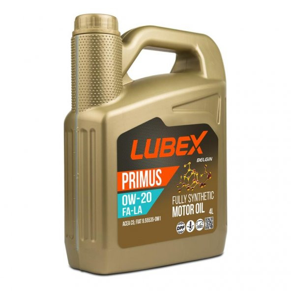 Lubex Primus FA-LA 0W-20 4 Lt Partiküllü Fiat Onaylı Motor Yağı ürün görseli 1