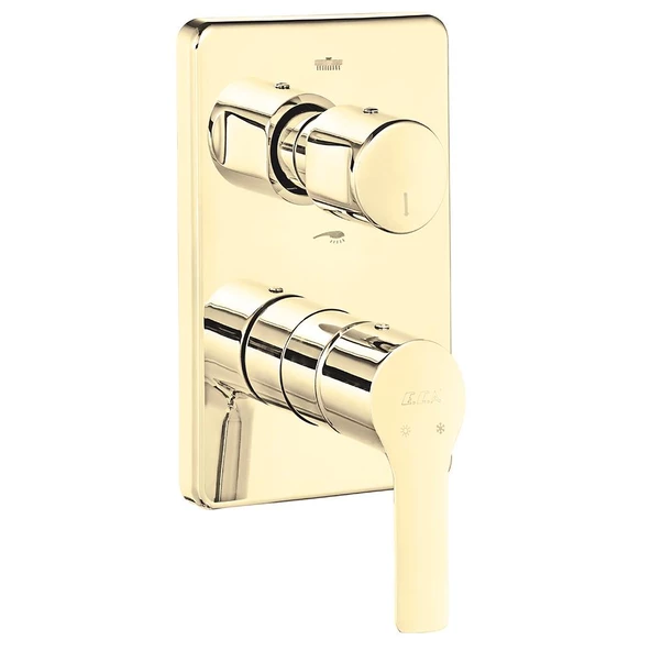 Eca Luna Ankastre Altın Banyo Banyo Bataryası Sıva Üstü Grubu - 2 Yollu 102867236-KDE ürün görseli 1