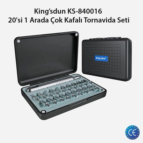 Kingsdun 20 si 1 Arada Manyetik Mini Tornavida Seti KS-840016 ürün görseli 1