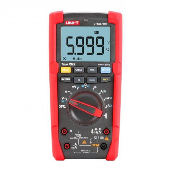 Unı-t Ut 17B Pro True Rms Dijital Multimetre Ac/Dc 1000v 10a °C ürün görseli 1