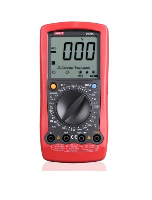 UNI-T UT 58C Dijital Multimetre 20A/750VAC - 20A/1000VDC ürün görseli 1