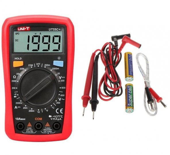Unı-t Ut 33C+ Dijital Multimete Ac/Dc 600v Dc 10a °C UT33C+ ürün görseli 1