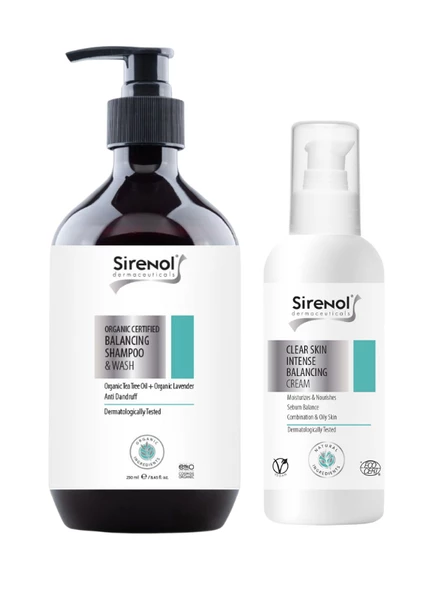 Sirenol Organik Dengeleyici Krem ve Şampuan Set ürün görseli 1