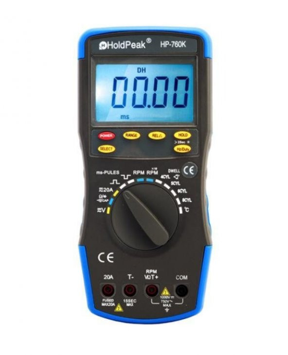 Holdpeak HP-760K Dijital Motor Analizör & Takometre ürün görseli 1