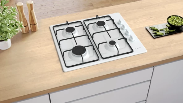Bosch PBP6C2K80O Beyaz Ankastre Ocak - Resim 4