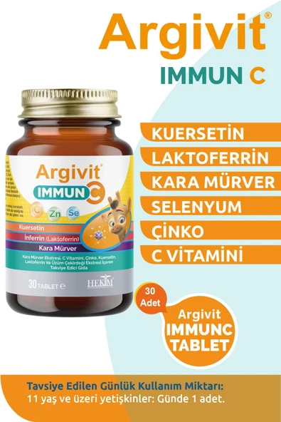Argivit Immun C Tablet - 30 Tablet ürün görseli 1