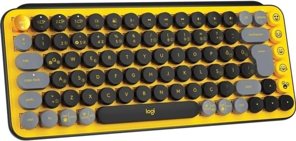 Logitech POP Keys Sarı Siyah Kablosuz Mekanik Klavye - outlet ürün görseli 1