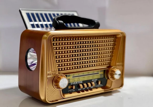 RT-836 Nostalji Solar Güneş Enerjili Bluetooth/USB/Sd kart/ Radyo mp3 Player Müzik Kutusu ürün görseli 1