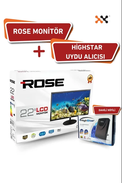 22" 55 Ekran Karavan - Tekne - Yat Lcd Monitör Tv Ve Highstar Dahili Wifili Uydu Alıcısı ürün görseli 1