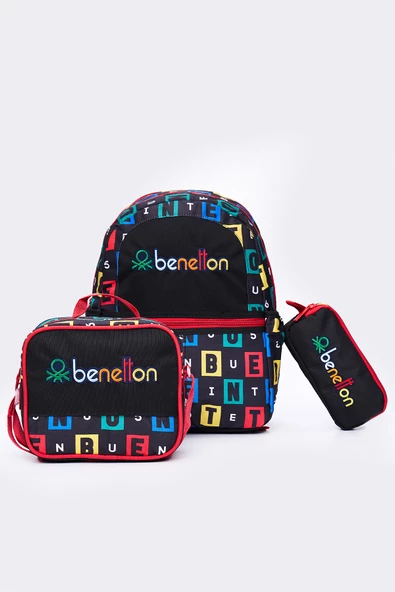 United Colors Of Benetton Erkek Çocuk 3'lü Okul Seti İlkokul Çantası & Beslenme & Kalemlik 13169 ürün görseli 1