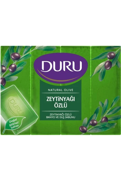 Duru 600GR DUŞ SABUNU NATURAL OLİVE ZEYTİNYAĞI ÖZLÜ /4 x150GR ürün görseli 1
